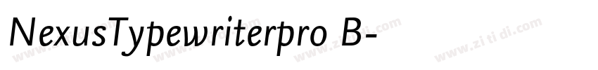NexusTypewriterpro B字体转换